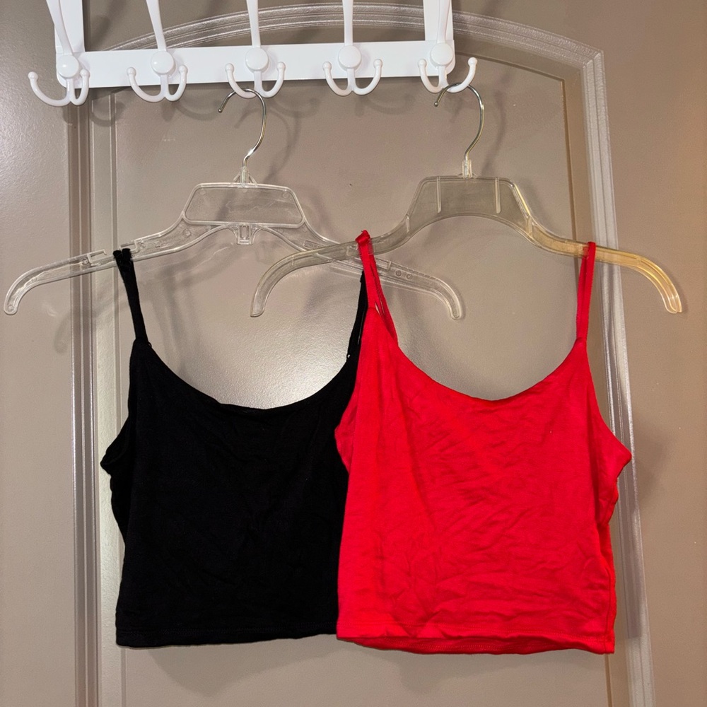 Black and Red Tank Tops
